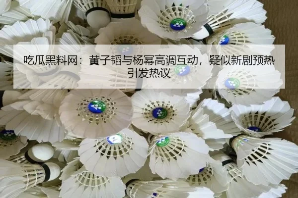 吃瓜黑料网：黄子韬与杨幂高调互动，疑似新剧预热引发热议